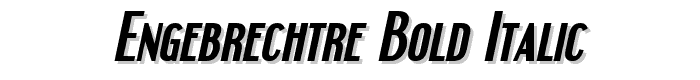 Engebrechtre Bold Italic font